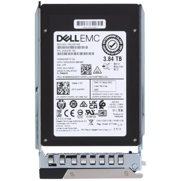 4KPKF - Dell 3.84TB SAS 12Gb/s 2.5" SED SSD