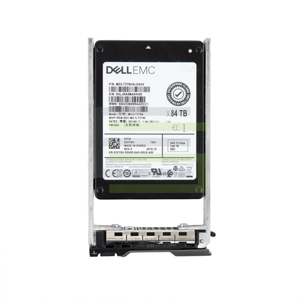 2VY8H - Dell 3.84TB SAS 12Gb/s 2.5" Read Intensive SSD