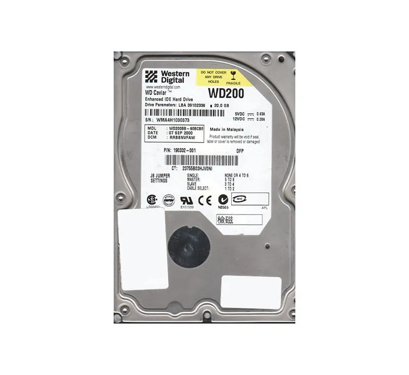 WD200BB-60BCB0 - Western Digital 20GB 7200RPM EIDE 2MB 3.5" HDD