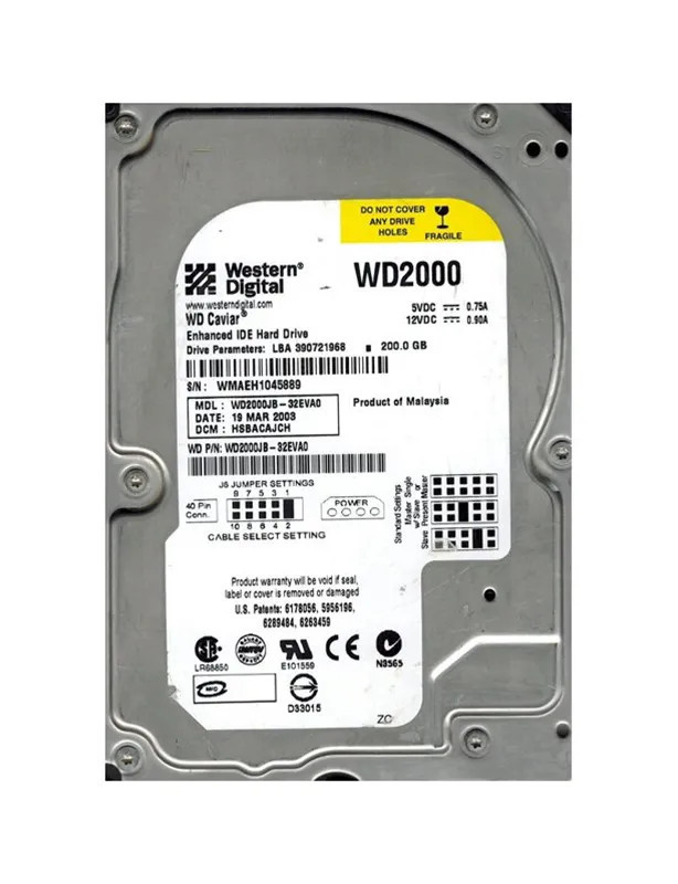 WD2000JB-32EVA0 - Western Digital 200GB 7200RPM EIDE 8MB 3.5" HDD