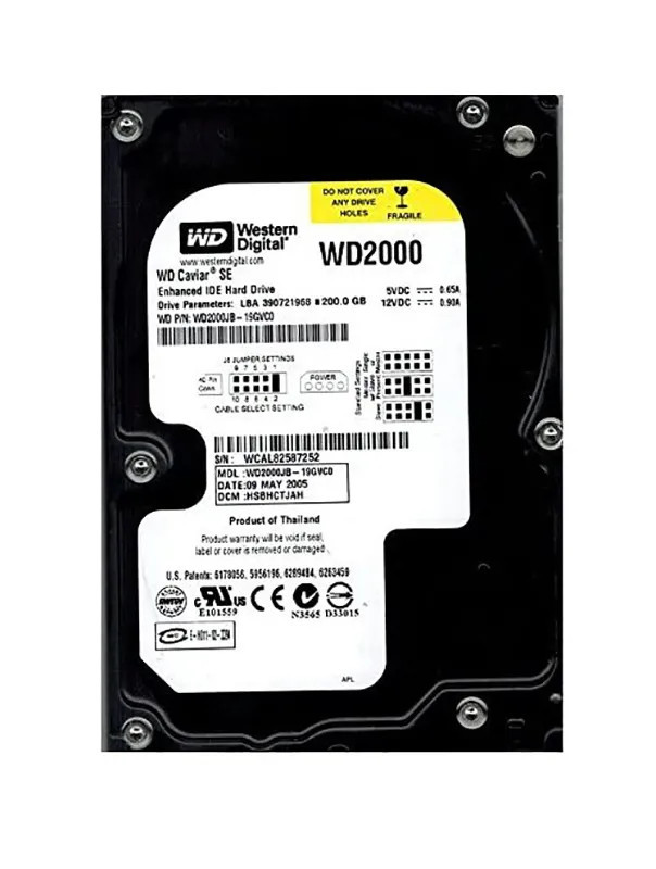 WD2000JB-19GVC0 - Western Digital 200GB 7200RPM EIDE 8MB 3.5" HDD