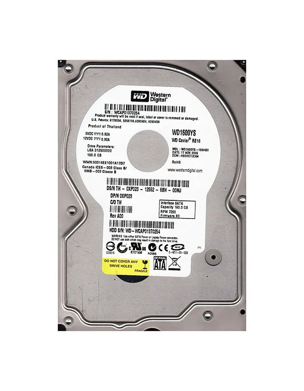 WD1600YS-18SHB0 - Western Digital 160GB 7200RPM SATA 3Gb/s 3.5" HDD