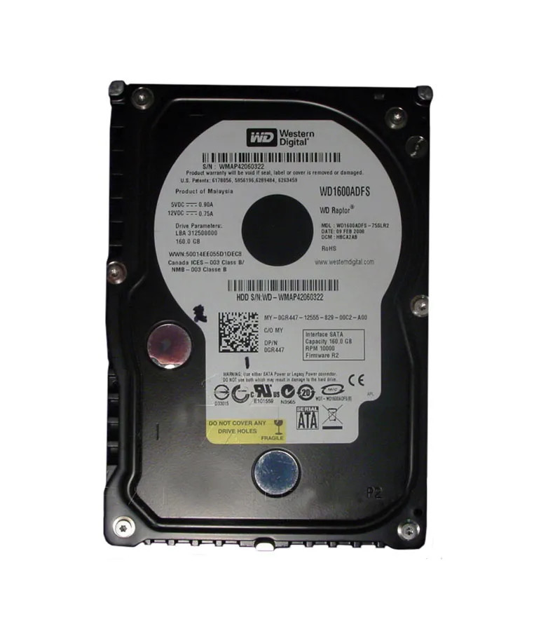 WD1600ADFS-75SLR2 - Western Digital Raptor 160GB 10000RPM Hard Drive