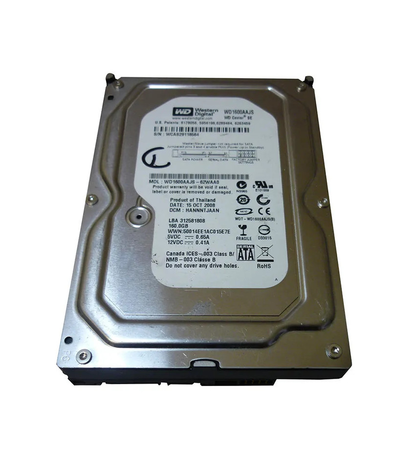 WD1600AAJS-62WAA0 - Western Digital 160GB 7200RPM SATA 3Gb/s 3.5" HDD