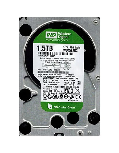 WD15EADS-32R6B0 - Western Digital 1.5TB 5400RPM SATA 3Gb/s 32MB 3.5" HDD