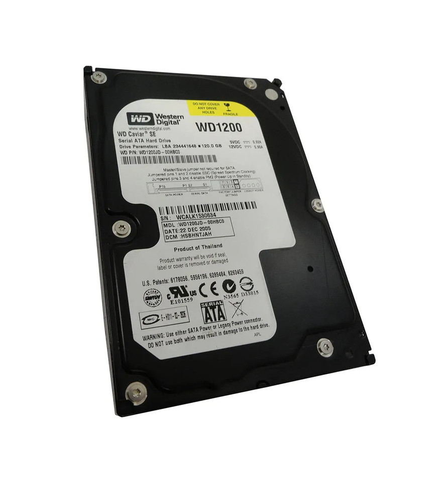 WD1200JD-00HBC0 - Western Digital 120GB 7200RPM SATA 8MB 3.5" HDD