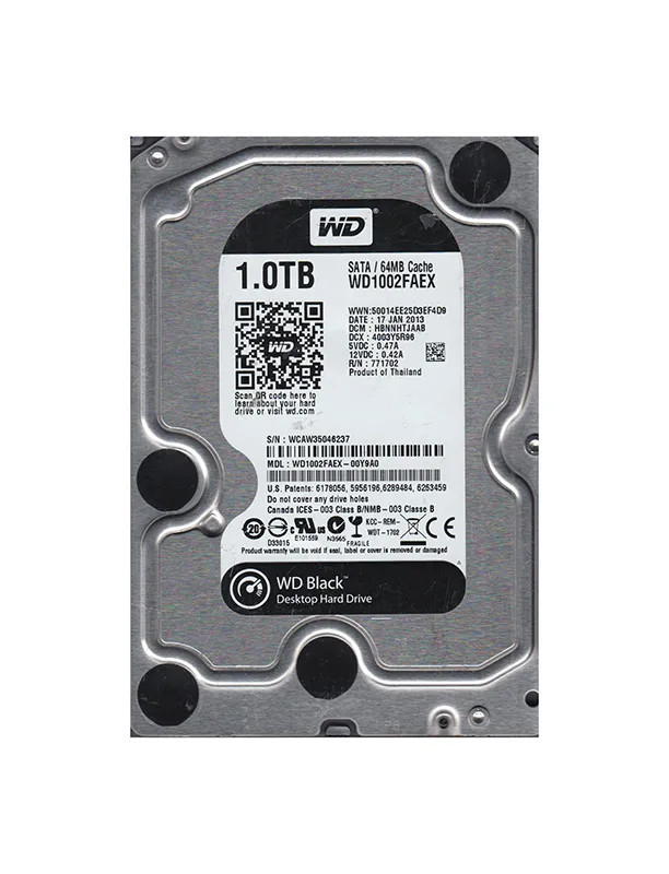WD1002FAEX-00Y9A0 - Western Digital 1TB 7200RPM SATA 6Gb/s 64MB 3.5" HDD