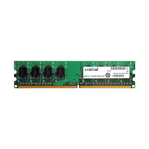 CT6472AA667.9FB - Crucial 512MB DDR2-667 PC2-5300 ECC Unbuffered 240-Pin DIMM