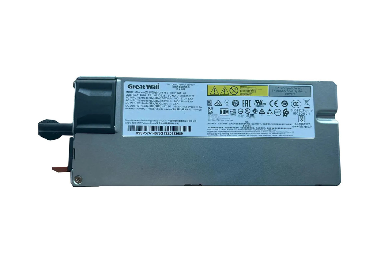 02JG628 - Lenovo 750W 80+ Platinum Hot-Swap Power Supply