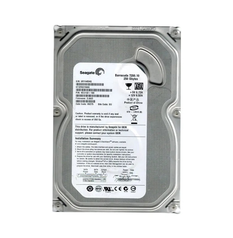 9EU132-188 - Seagate 250GB 7200RPM SATA 3.5" 8MB HDD