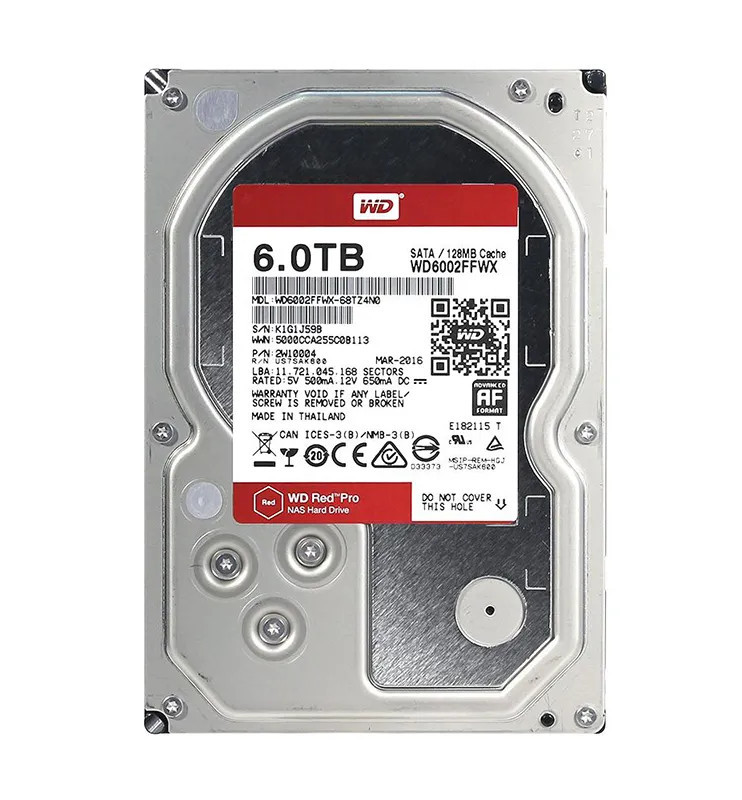 WD6002FFWX-68TZ4N0 - Western Digital 6TB 7200RPM SATA 128MB 3.5" NAS HDD
