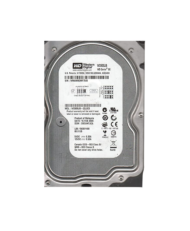 WD800JB-22JJC0 - Western Digital 80GB 7200RPM EIDE 8MB 3.5" HDD