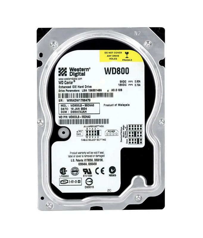 WD800LB - WESTERN DIGITAL 80GB 7200RPM EIDE 3.5" HDD