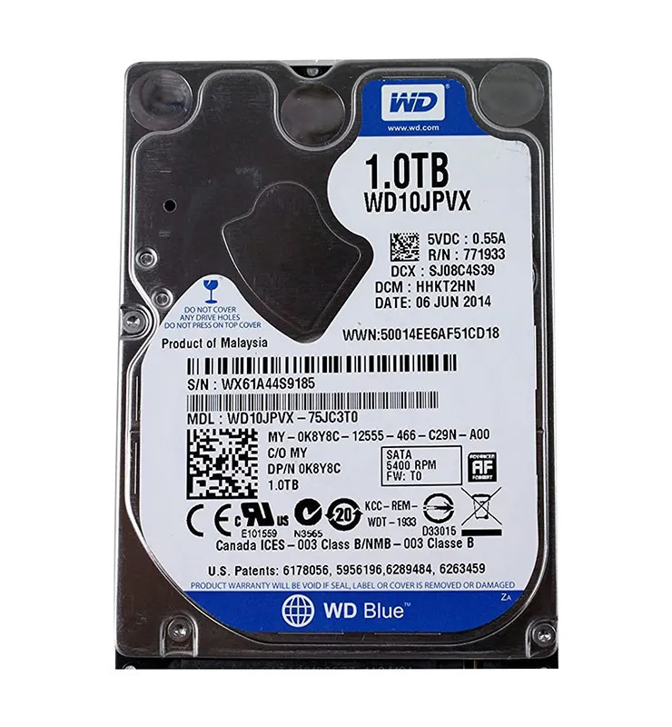 WD10JPVX-75JC3T0 - WESTERN DIGITAL 1TB 5400RPM SATA 2.5" HDD