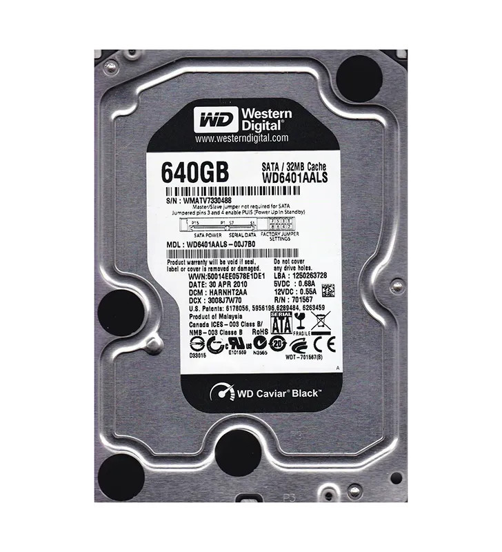 WD6401AALS-00J7B0 - Western Digital 640GB 7200RPM SATA 3Gb/s 32MB 3.5" HDD