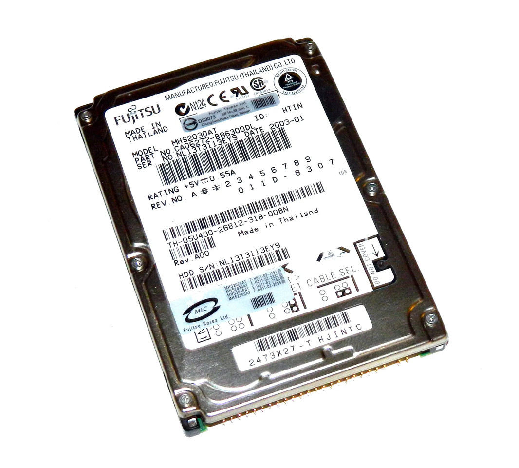 05U430 - Dell 30GB 4200RPM IDE/ATA 2.5" HDD
