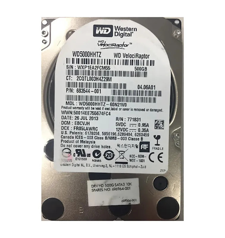 WD5000HHTZ-60N21V0 - Western Digital 500GB 10000RPM SATA 6Gb/s 64MB 3.5" HDD