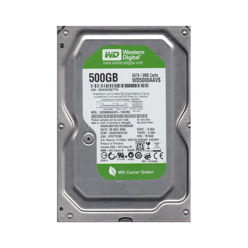 WD5000AAVS-14N7B0 - Western Digital 500GB 7200RPM SATA 3Gb/s 3.5" HDD