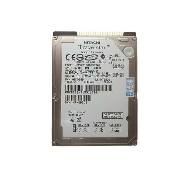 08K0889 - Hitachi 60GB 7200RPM ATA-100 8MB 2.5" HDD