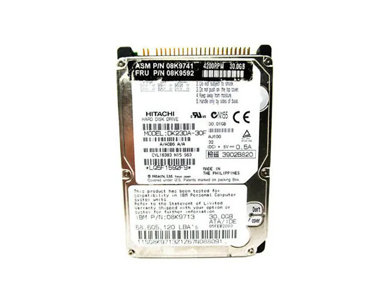 08K9741 - IBM 30GB 4200RPM 2.5" IDE HDD
