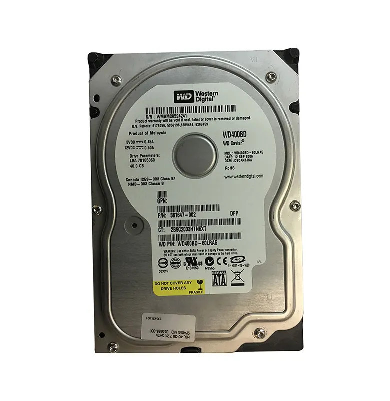 WD400BD-60LRAS - Western Digital 40GB 7200RPM SATA 2MB 3.5" HDD
