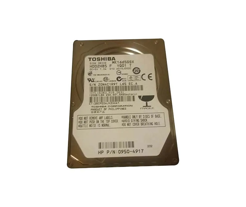 0950-4917 - HP 160GB 5400RPM SATA 2.5" 8MB HDD