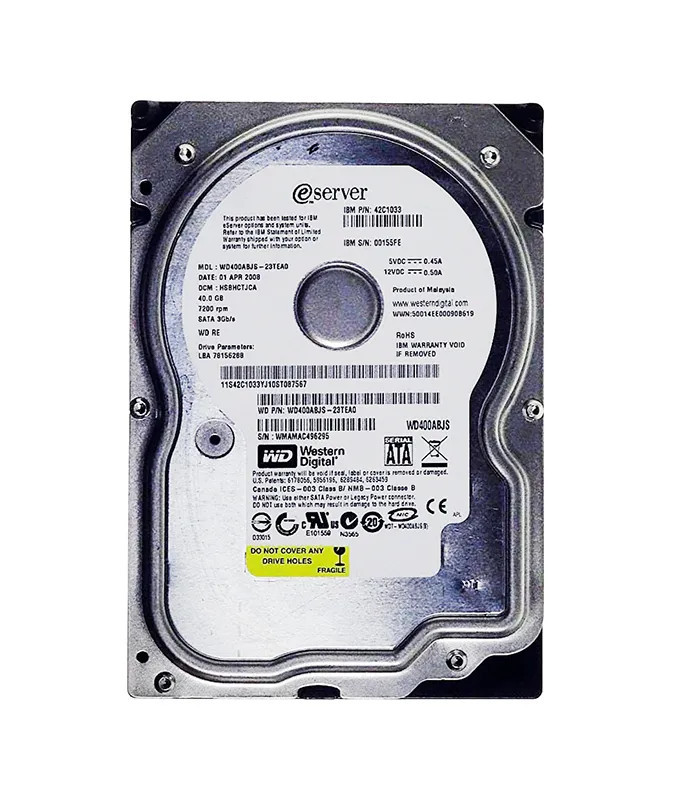 WD400ABJS - Western Digital 40GB 5400RPM EIDE 3.5" HDD