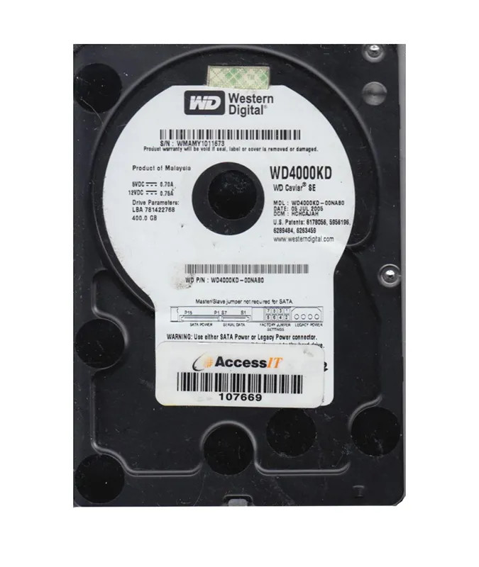 WD4000KD-00NAB0 - Western Digital 400GB SATA 7200RPM 16MB 3.5" HDD