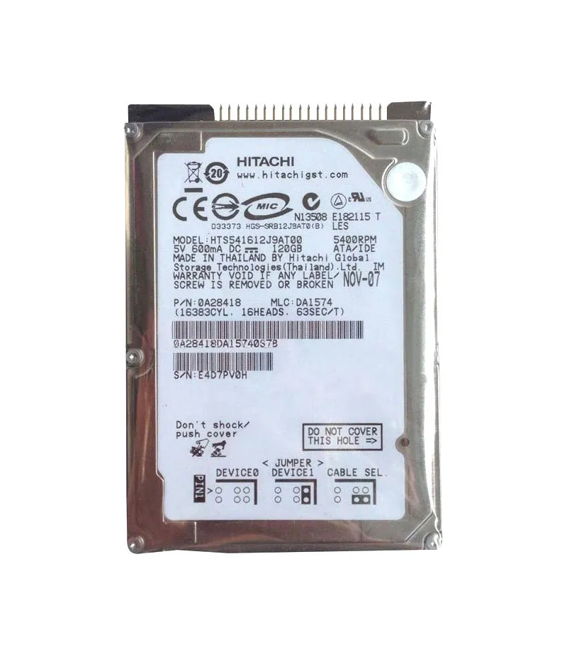 0A28418 - Hitachi 120GB 5400RPM 2.5" IDE 8MB HDD