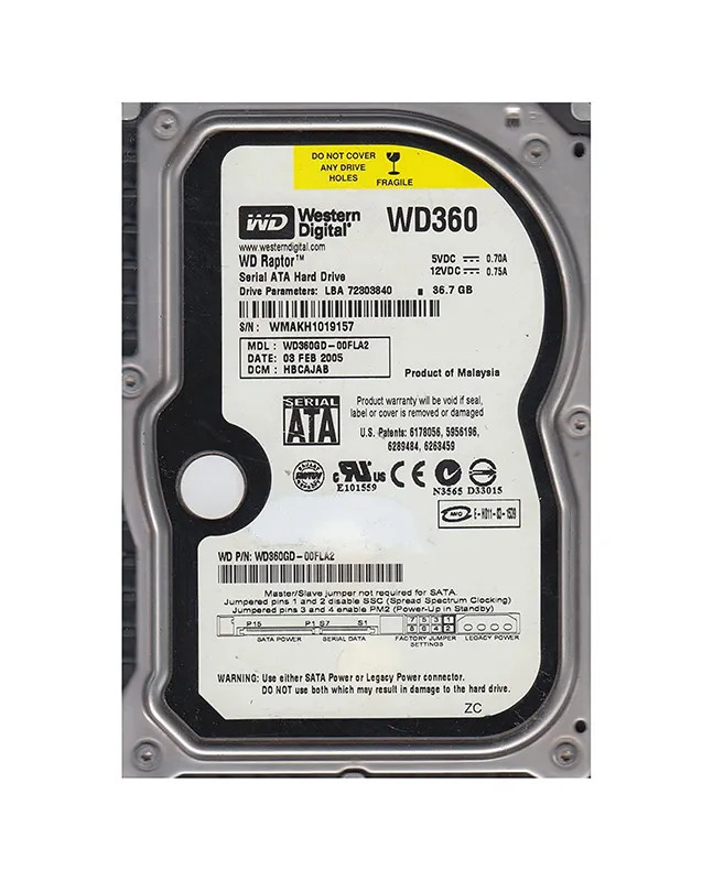 WD360GD-00FLA2 - Western Digital 36GB 10000RPM SATA 8MB 3.5" HDD