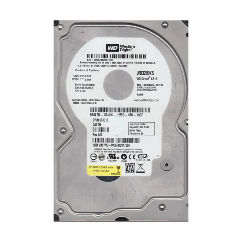 WD3200KS-75PFB0 - Western Digital 320GB 7200RPM SATA 3Gb/s 3.5" HDD