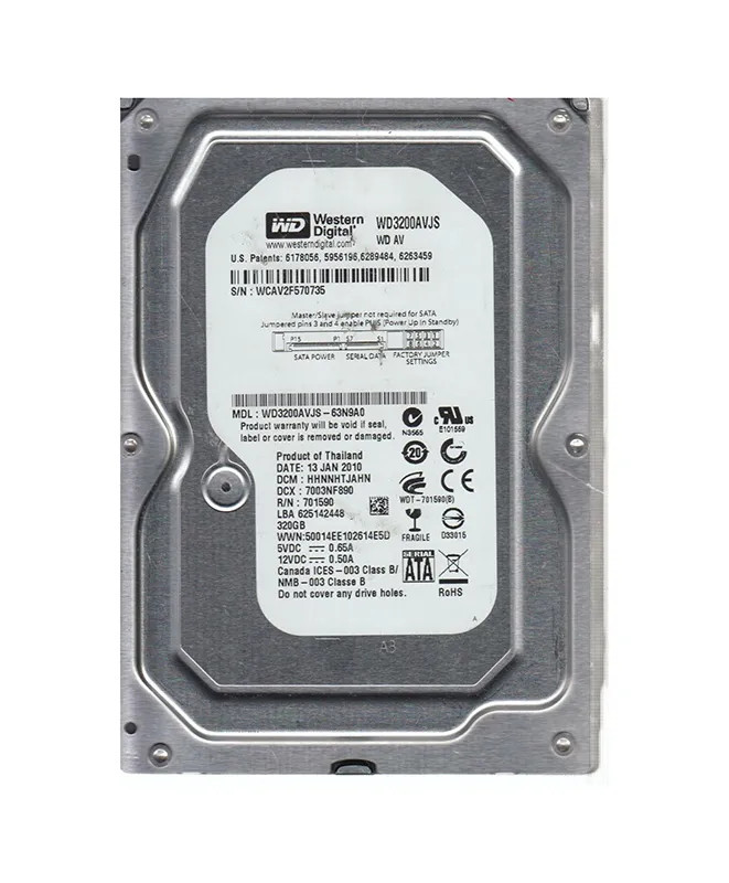 WD3200AVJS-63N9A0 - Western Digital 320GB 7200RPM SATA 3.5" HDD