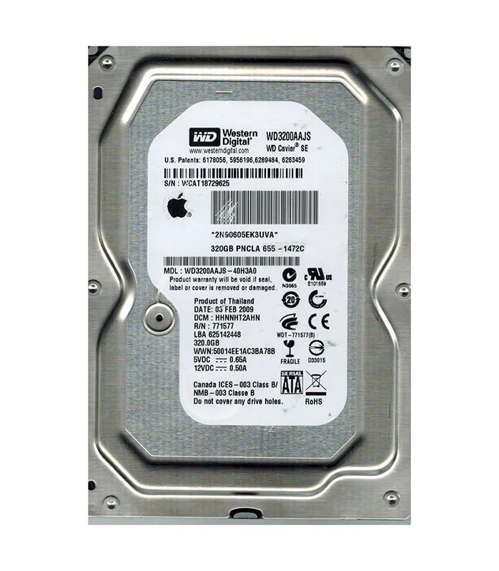 WD3200AAJS-40H3A0 - Western Digital 320GB 7200RPM SATA 3.5-Inch HDD