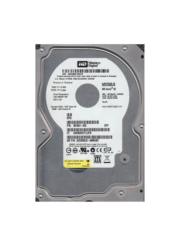 WD2500JS-60MHB5 - Western Digital 250GB 7200RPM SATA 3.5" 8MB HDD