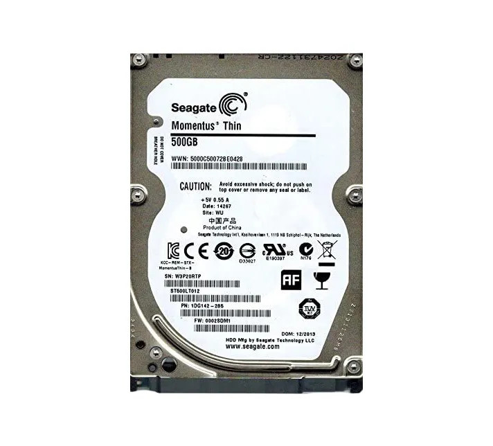 1DG142-285 - Seagate 500GB SATA 3Gb/s 2.5" 5400RPM HDD