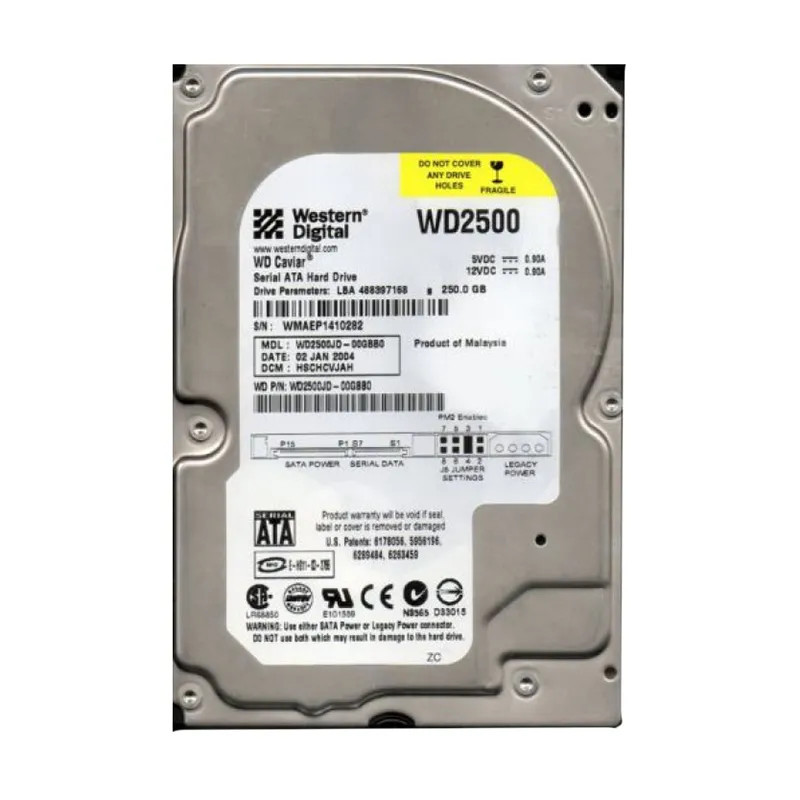 WD2500JD-00GBB0 - Western Digital 250GB 7200RPM SATA 8MB 3.5" HDD