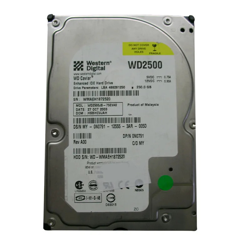WD2500JB-75EVA0 - Western Digital 250GB 7200RPM EIDE 8MB 3.5" HDD
