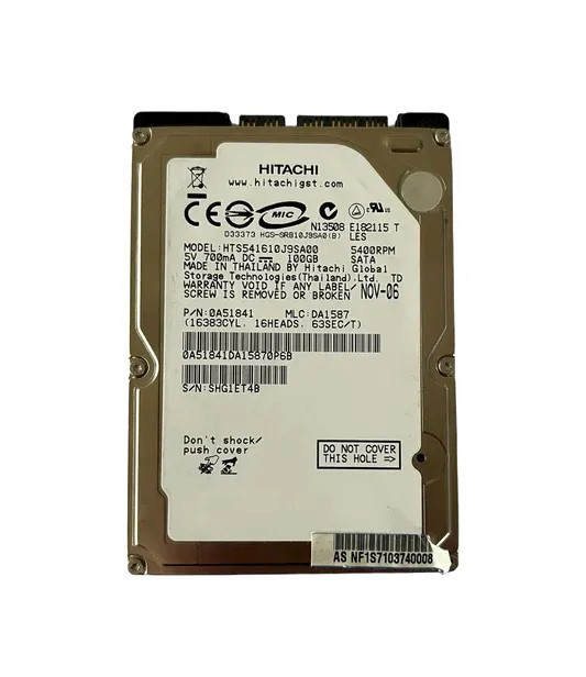 0A51841 - Hitachi 100GB 5400RPM 2.5" SATA HDD