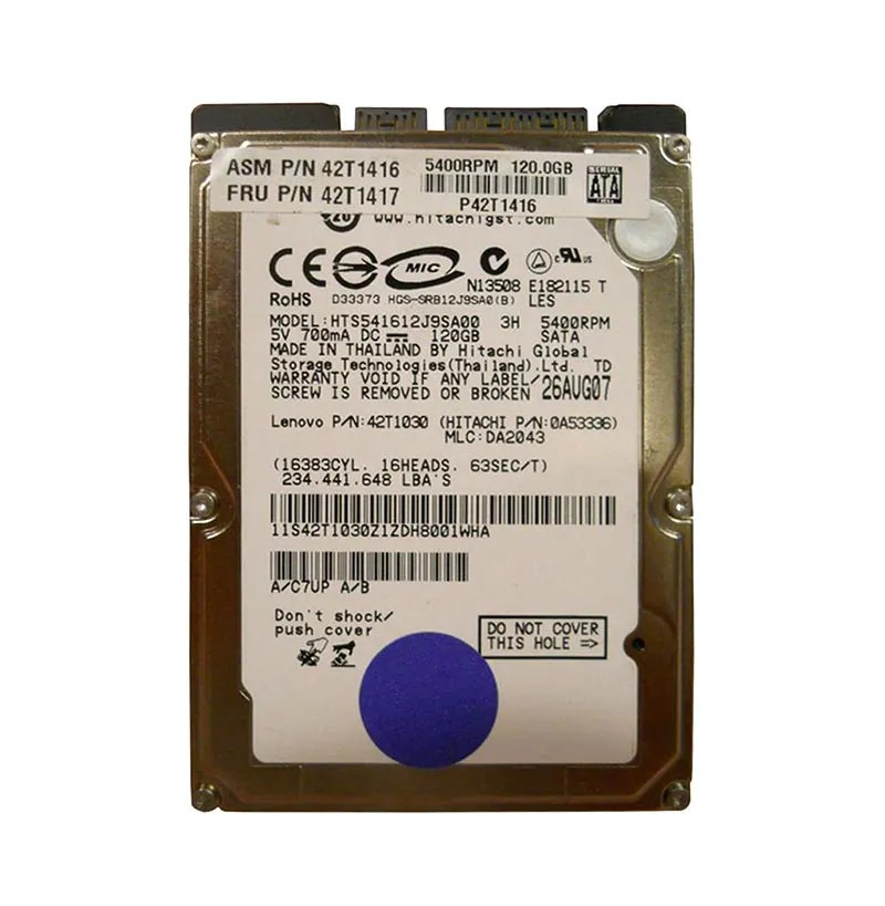 0A53336 - Hitachi 120GB 5400RPM SATA 2.5" HDD