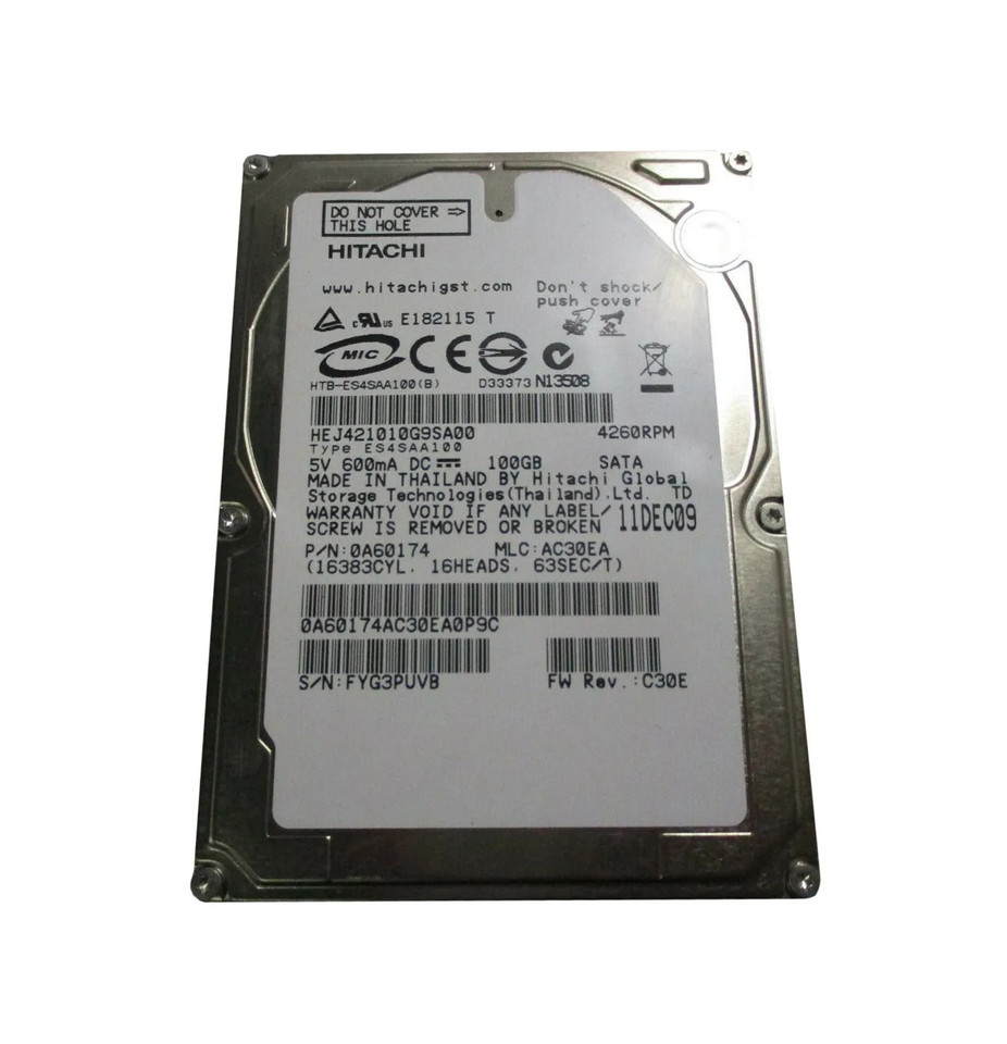 0A60174 - HGST 100GB 4260RPM SATA 2.5" HDD