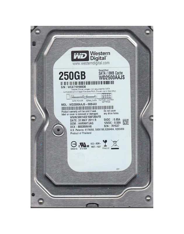 WD2500AAJS-00B4A0 - Western Digital 250GB 7200RPM SATA 3Gb/s 3.5" HDD