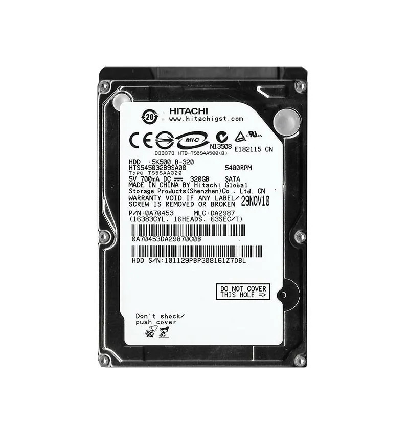 0A70453 - Hitachi 320GB 5400RPM SATA 8MB 2.5" HDD