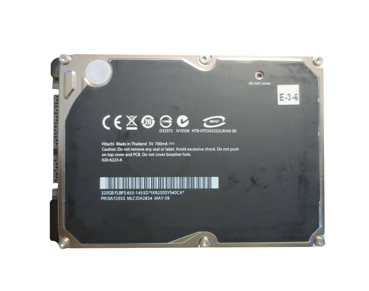 0A72033 - Hitachi 320GB 5400RPM SATA 8MB 2.5" HDD