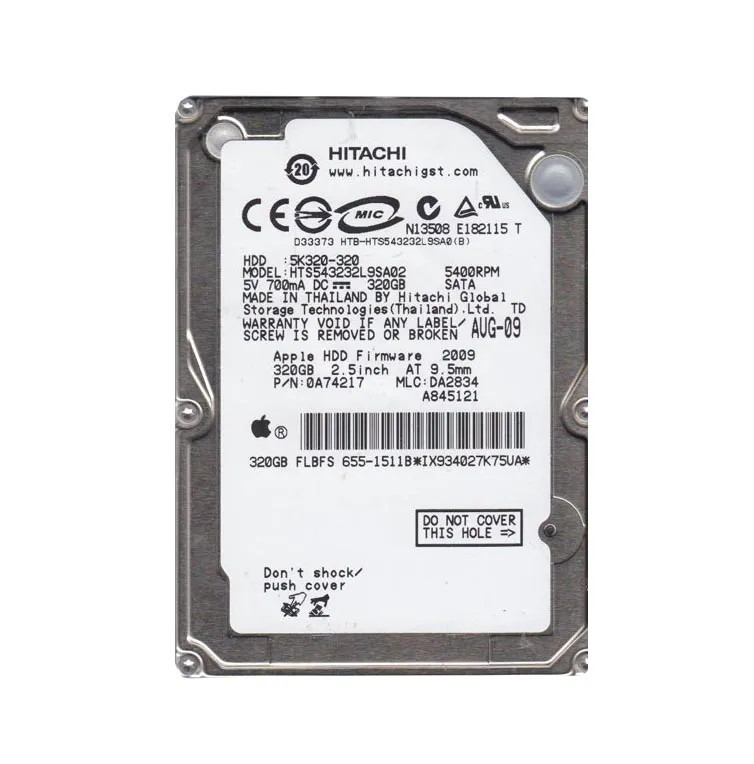 0A74217 - Hitachi 320GB 5400RPM SATA 2.5" HDD