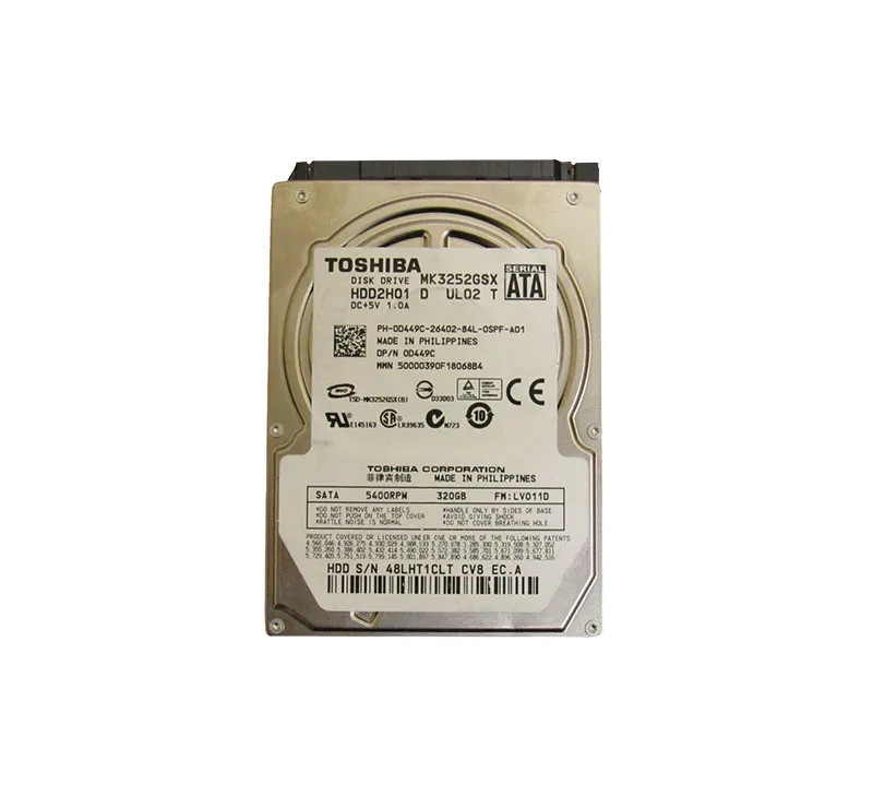 0D449C - Dell 325GB 5400RPM SATA 2.5" HDD