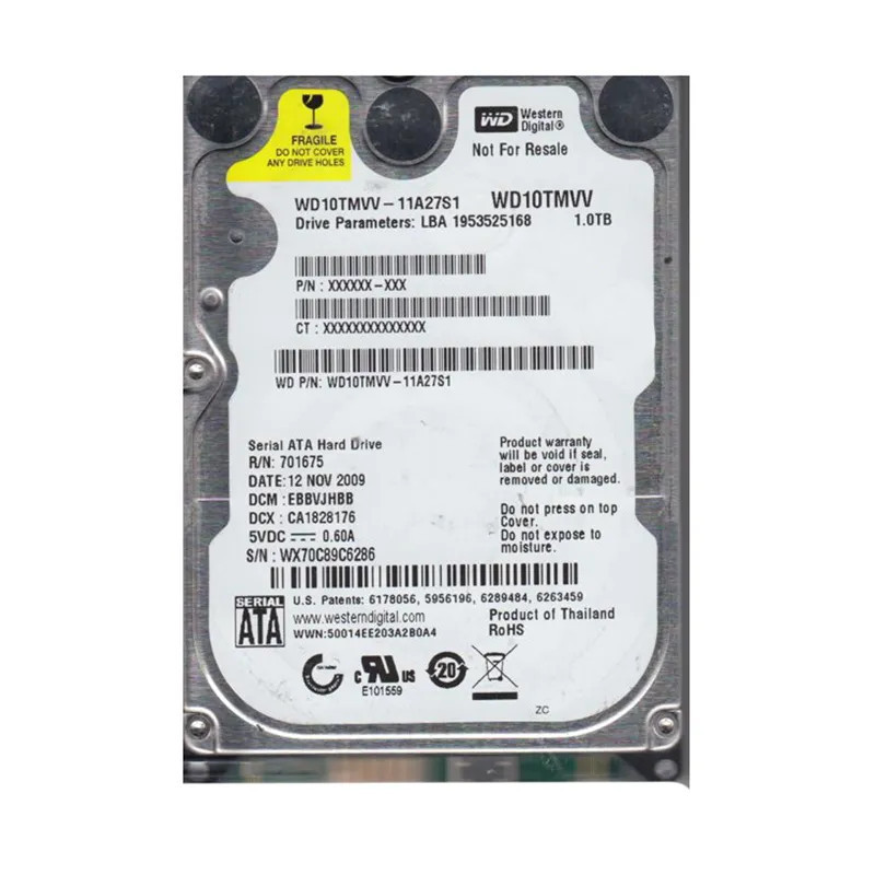 WD10TMVV-11A27S1 - Western Digital 1TB 5400RPM SATA USB 2.0 2.5" HDD