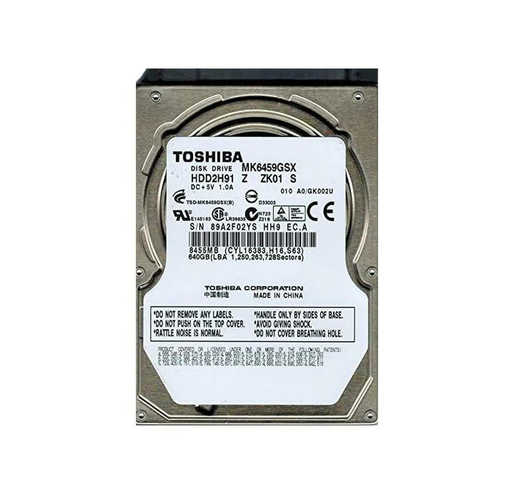HDD2H91 - TOSHIBA 640GB 5400RPM SATA 8MB 2.5" HDD