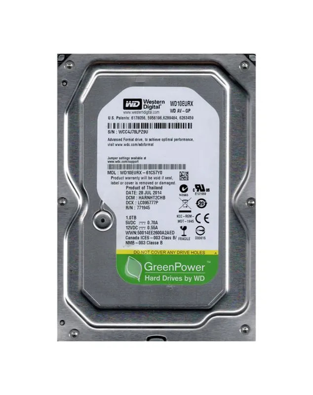 WD10EURX - WESTERN DIGITAL 1TB 5400RPM SATA 3.5" HDD