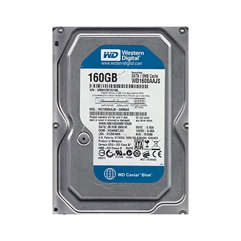 WB1600AAJS - Western Digital 160GB 7200RPM SATA 3Gb/s 8MB 3.5" HDD