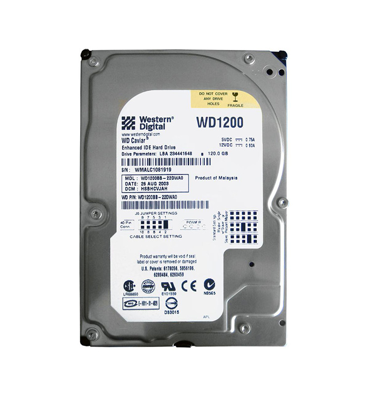 W1200BB - Western Digital 120GB 7200RPM IDE 2MB 3.5" HDD